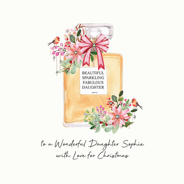 to a Wonderful Daughter with Love for Christmas (Perfume Bottle)
