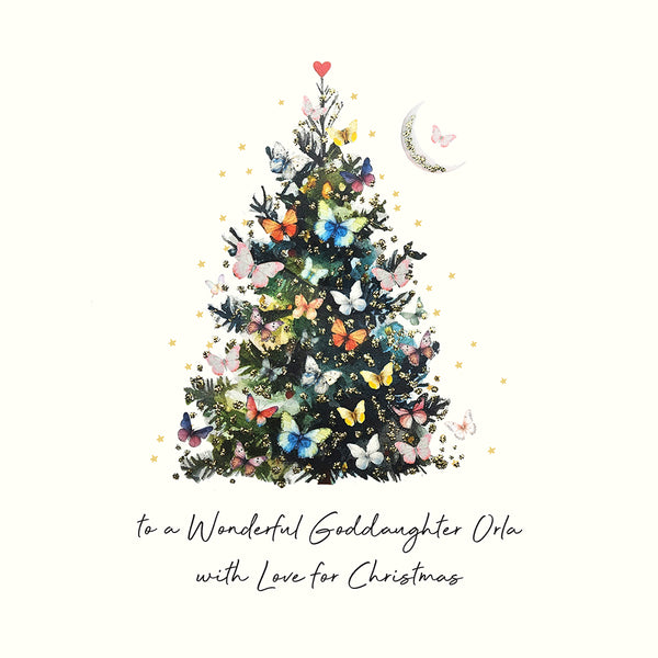 to a Wonderful Goddaughter with Love for Christmas (Christmas Tree)