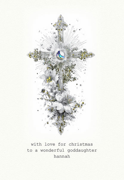 with Love for Christmas to a Wonderful Goddaughter (Cross)