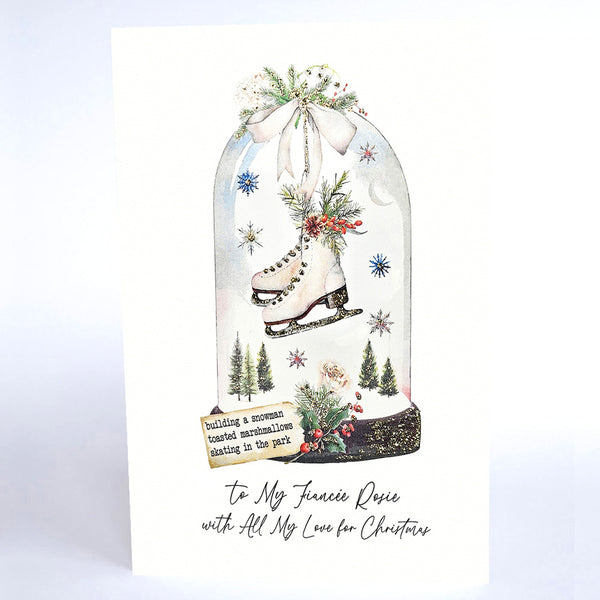 PERSONALISE FOR HER… to My Fianceé with All My Love for Christmas (Ice Skates)