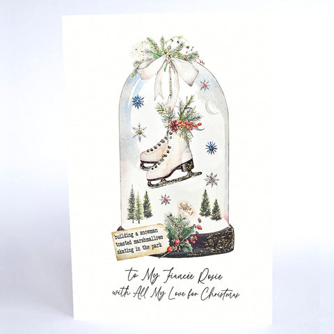 PERSONALISE FOR HER… to My Fianceé with All My Love for Christmas (Ice Skates)