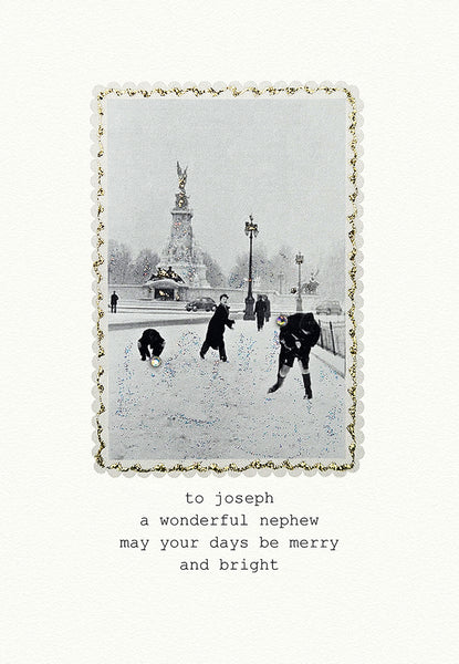 to a Wonderful Nephew May Your Days be Merry and Bright (Playing in the Snow)