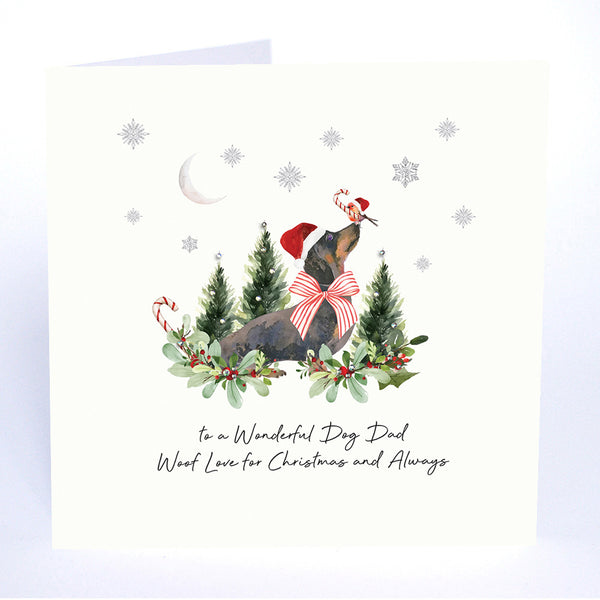 to a Wonderful Dog Dad / Mum Woof Love for Christmas and Always (Daschund)