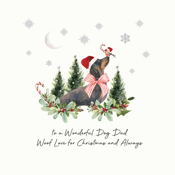 to a Wonderful Dog Dad / Mum Woof Love for Christmas and Always (Daschund)