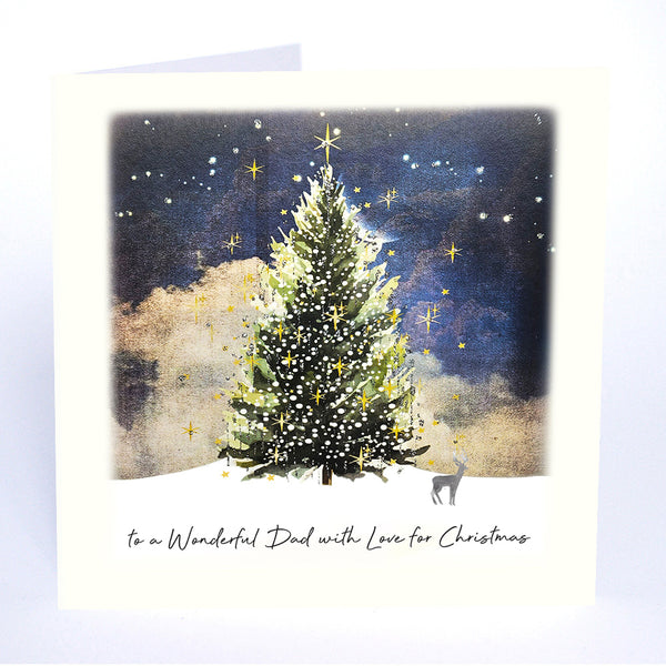 to a Wonderful Dad with Love for Christmas (Christas Tree Night Skies)
