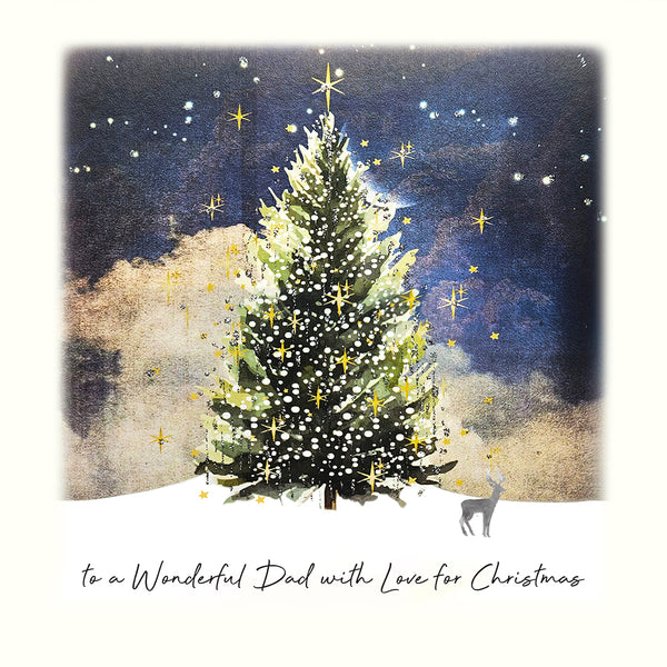 to a Wonderful Dad with Love for Christmas (Christas Tree Night Skies)