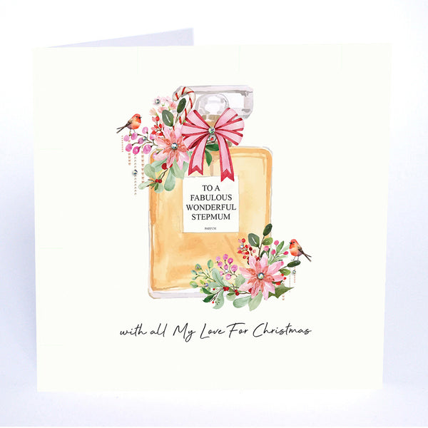 to a Fabulous Wonderful Stepmum with All My Love for Christmas (Perfume Bottle)