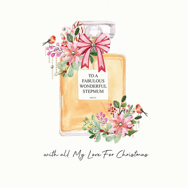 to a Fabulous Wonderful Stepmum with All My Love for Christmas (Perfume Bottle)