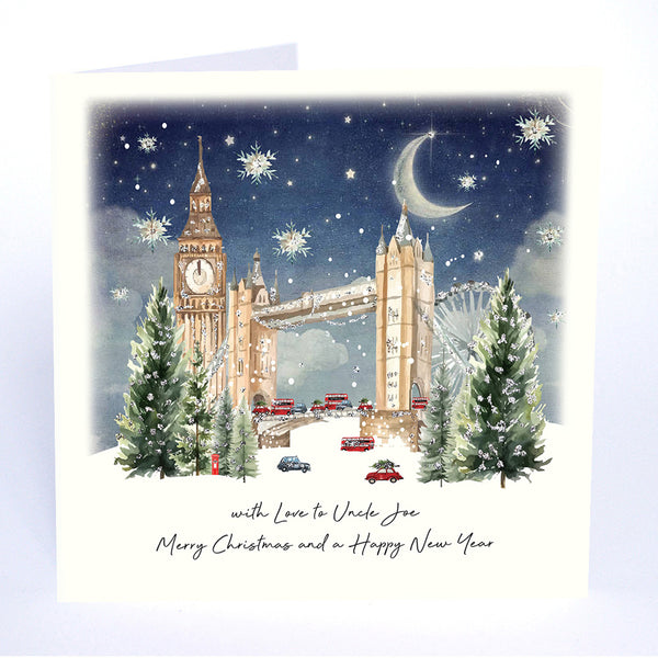 with Love to a Wonderful Uncle Merry Christmas and a Happy New Year (London Scene Night Skies)