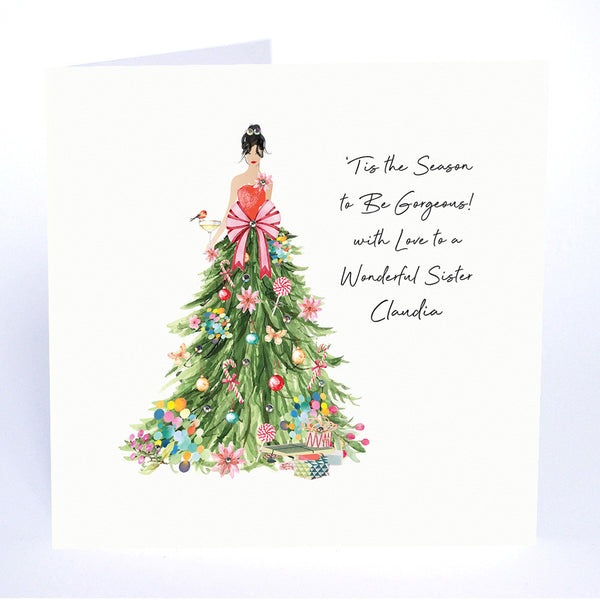 Tis the Season to Be Gorgeous! With Love to a Wonderful Sister (Lady Christmas Dress)