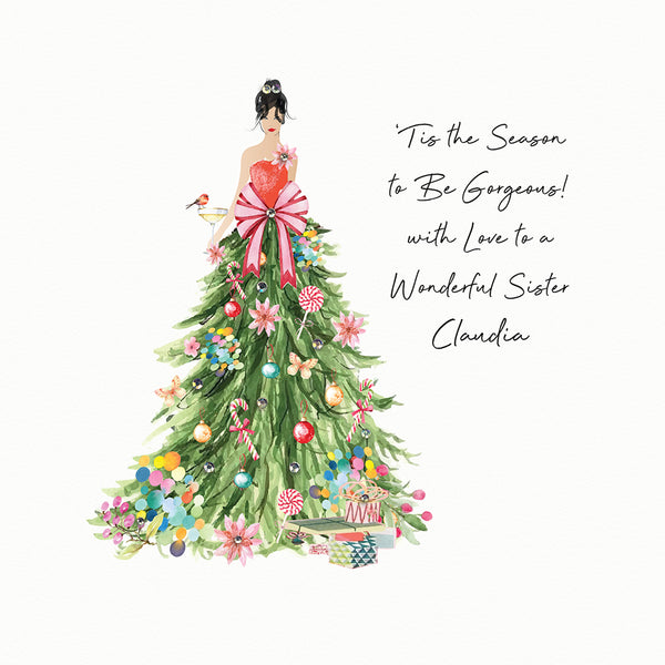 Tis the Season to Be Gorgeous! With Love to a Wonderful Sister (Lady Christmas Dress)