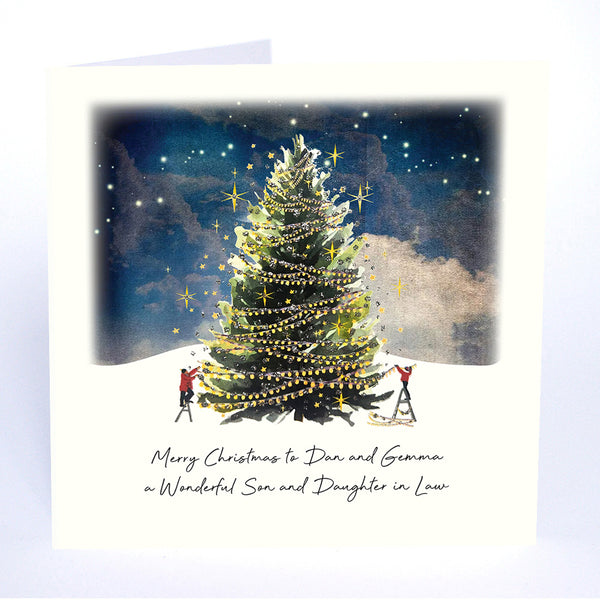 Merry Christmas to a Wonderful Son and Daughter in Law (Decorating the Tree)