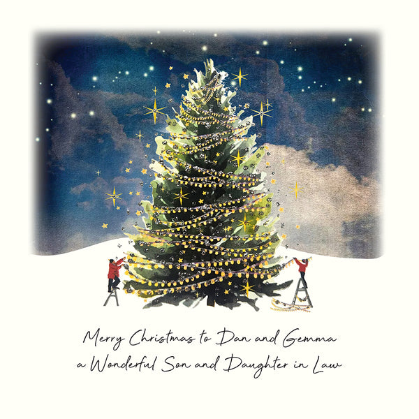 Merry Christmas to a Wonderful Son and Daughter in Law (Decorating the Tree)