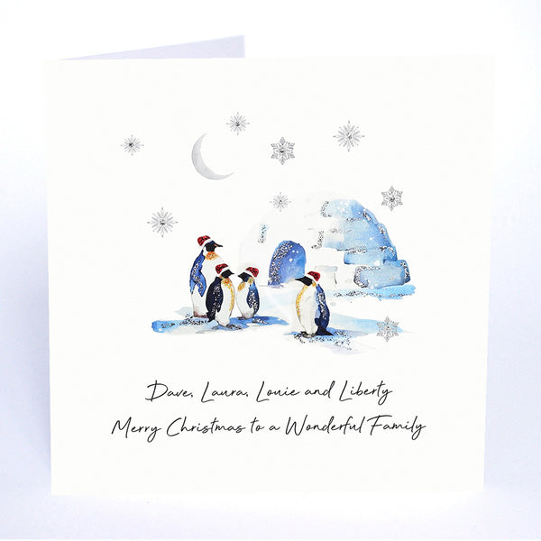 Merry Christmas to a Wonderful Family (Penguins Igloo)
