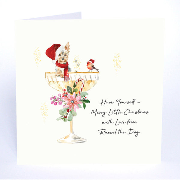 Have Yourself a Merry Little Christmas with Love from the Dog (Festive Dog in a Coupe)