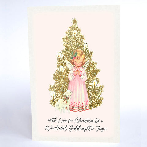 PERSONALISE FOR HER… with Love for Christmas to a Wonderful Goddaughter (Angel Tree)