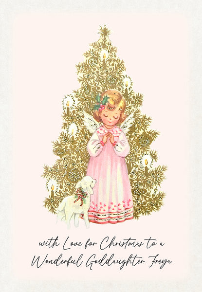 PERSONALISE FOR HER… with Love for Christmas to a Wonderful Goddaughter (Angel Tree)