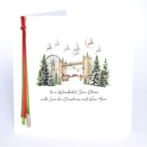 PERSONALISE FOR HIM… to a Wonderful Son with Love for Christmas and New Year (London)