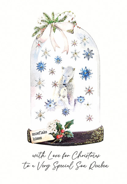 PERSONALISE FOR HIM… with Love for Christmas to a Very Special Son (Polar Bears)