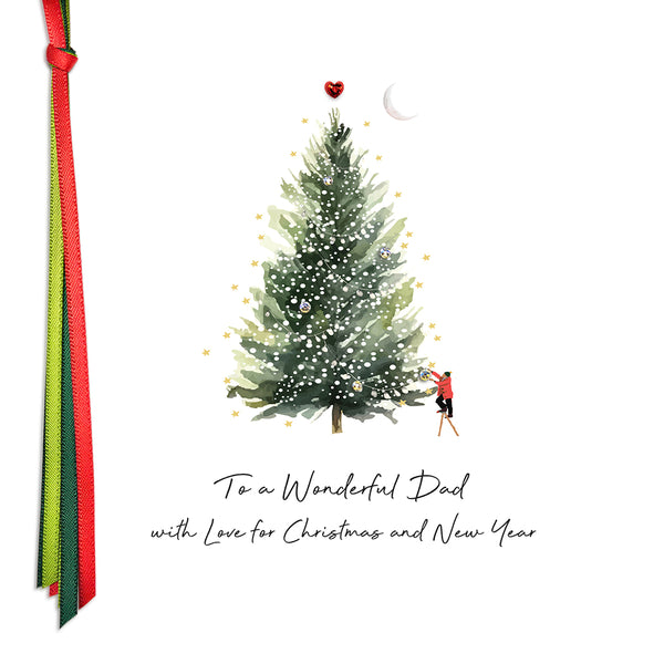 PERSONALISE FOR THEM… to a Wonderful Dad with Love for Christmas and New Year (Tree)