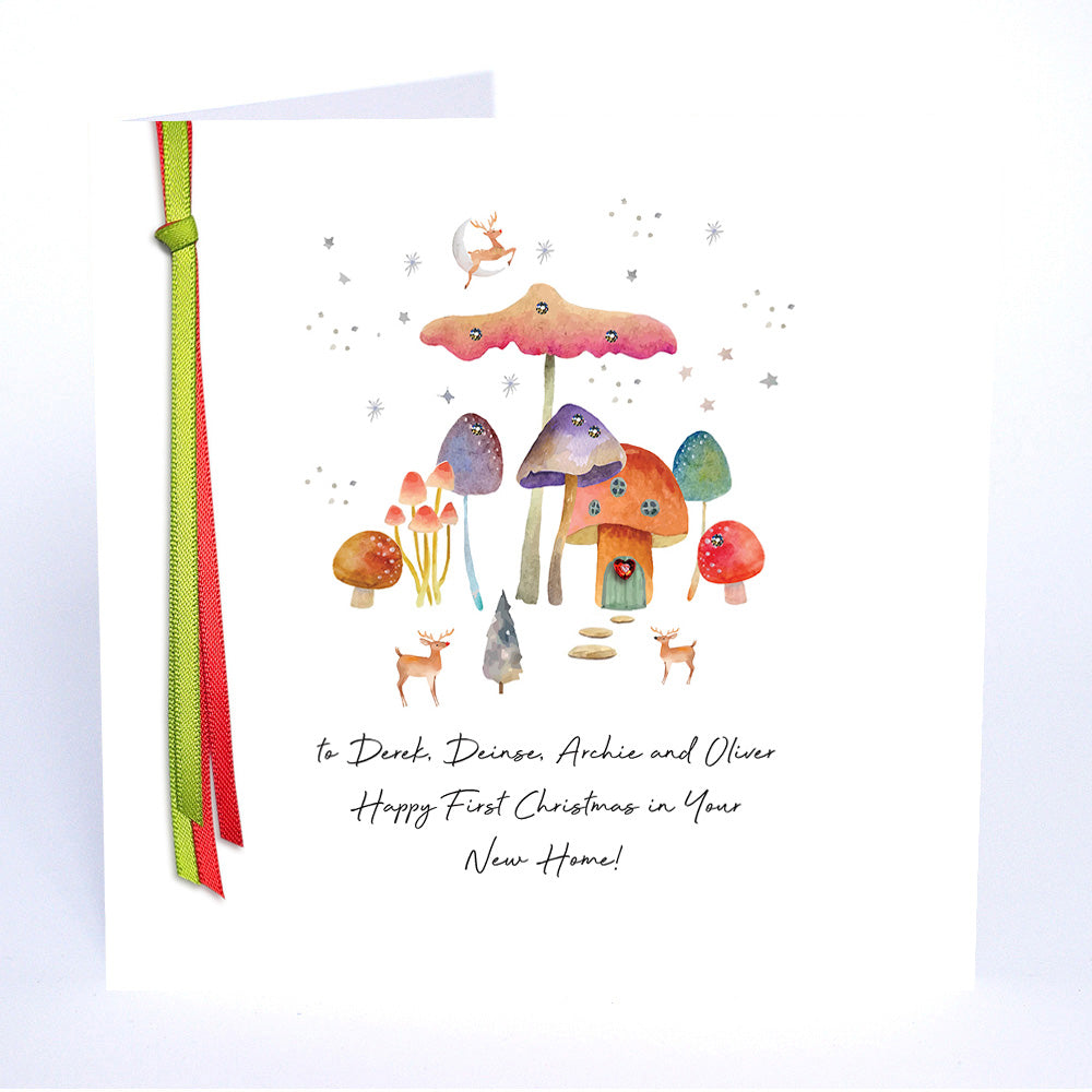 PERSONALISE FOR… Happy First Christmas in Your New Home! (Mushrooms)