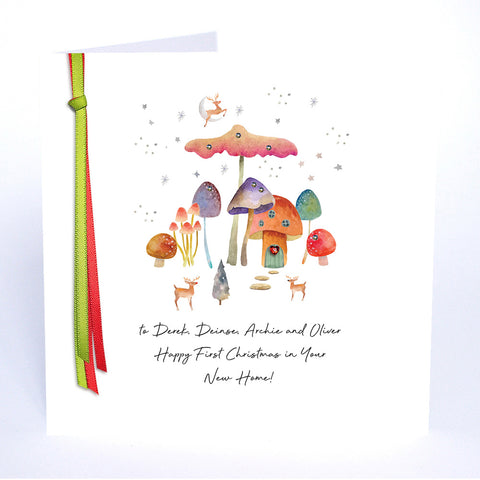 PERSONALISE FOR… Happy First Christmas in Your New Home! (Mushrooms)