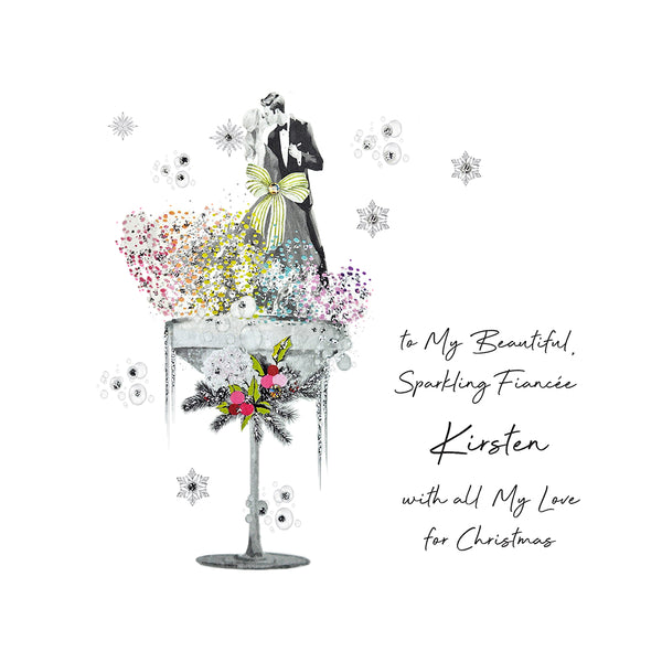 PERSONALISE FOR HER… to my Beautiful Sparkling Fianceé with all My Love for Christmas (Couple Coupe)