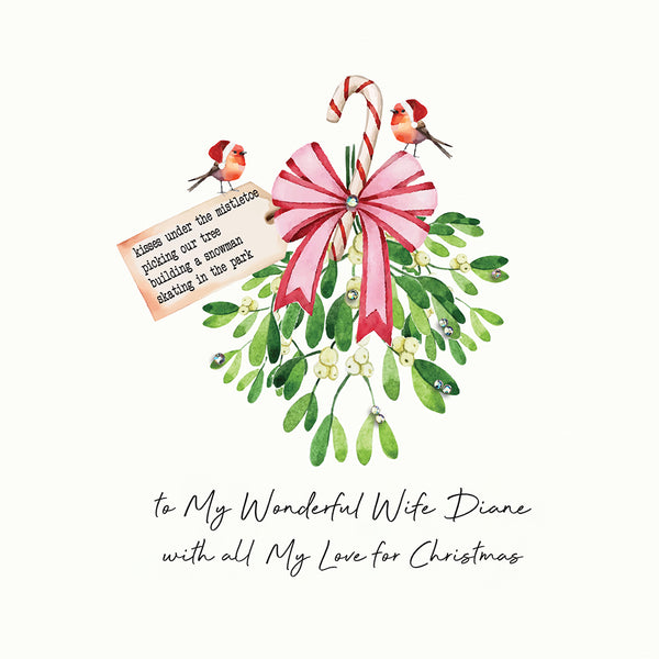 to My Wonderful Wife with All My Love for Christmas (Mistletoe)