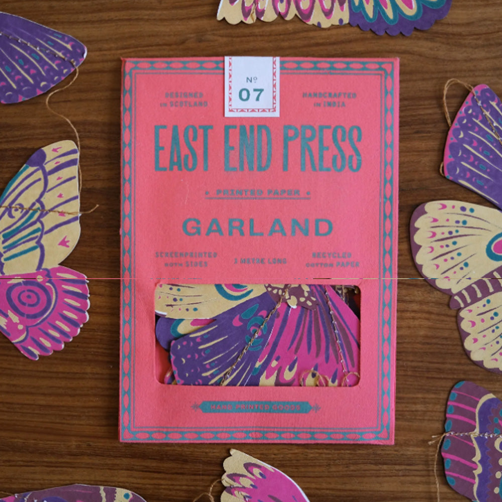 Colourful Butterflies Sewn Garland