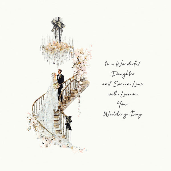 To a Wonderful Daughter and Son in Law with Love on Your Wedding Day