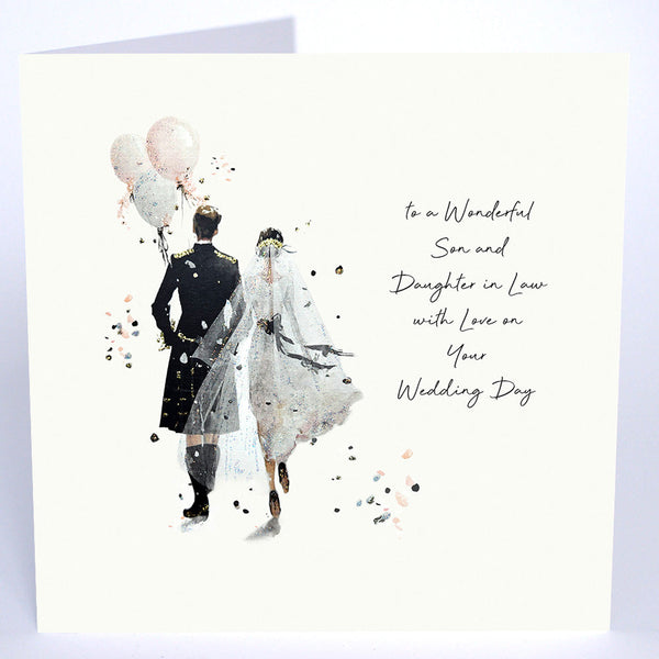 To a Wonderful Son and Daughter in Law with Love on Your Wedding Day (Scottish)