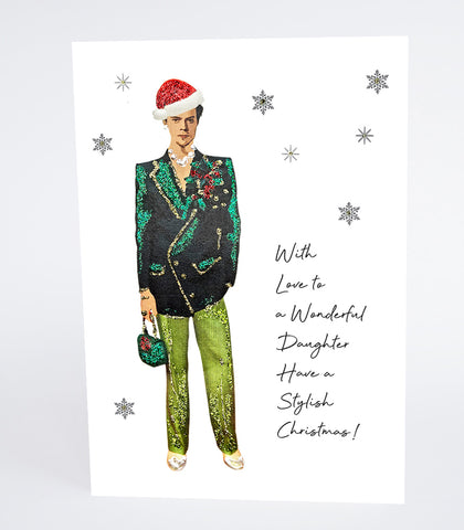 With Love to a Wonderful Daughter - Stylish Christmas