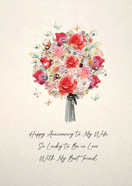 Happy Anniversary to My Wife So Lucky to Be in Love with My Best Friend
