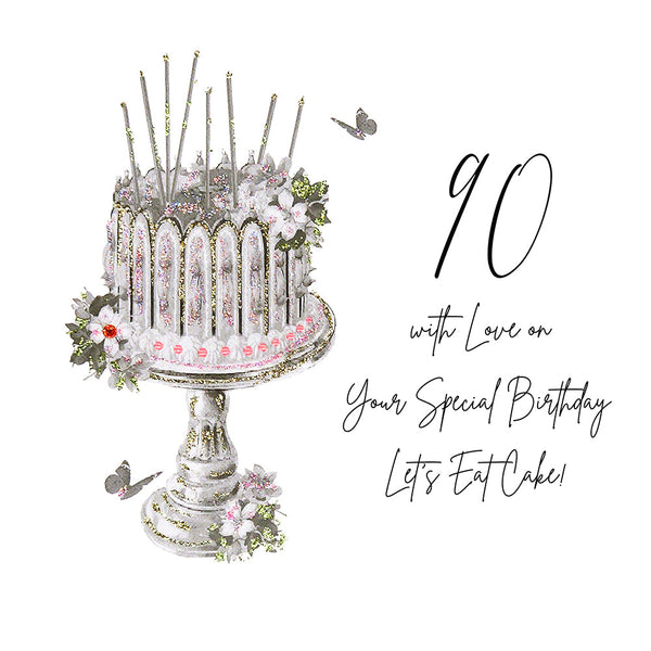 90 With Love on Your Special Birthday Let's Eat Cake!