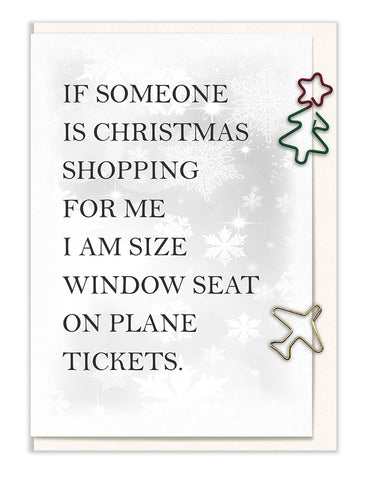 I am size Window Seat on Plane Tickets