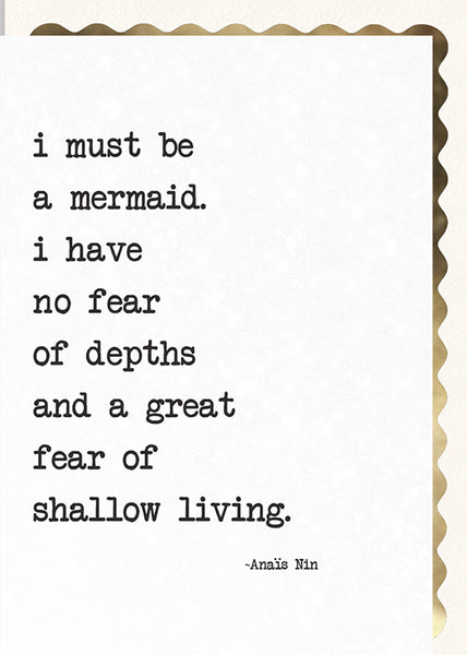 I Must Be a Mermaid…