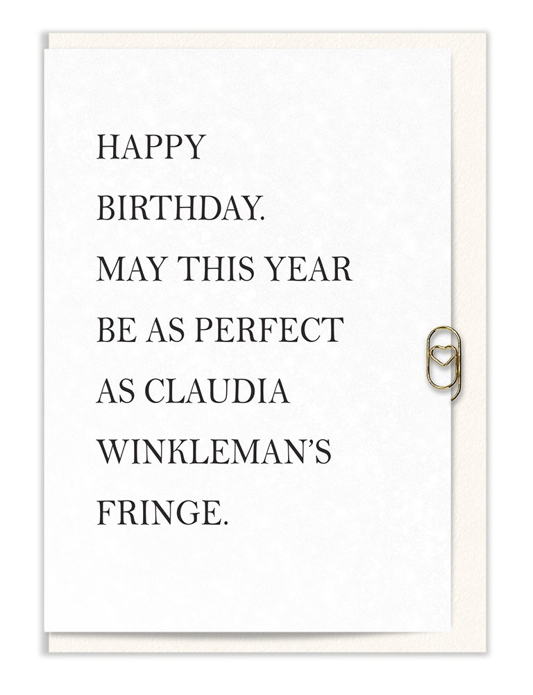 As Perfect as Claudia Winkelman's Fringe