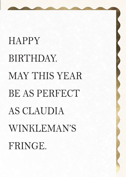 As Perfect as Claudia Winkelman's Fringe