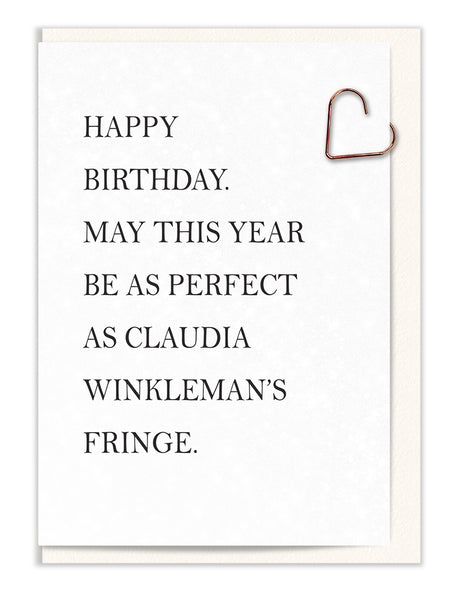 As Perfect as Claudia Winkelman's Fringe