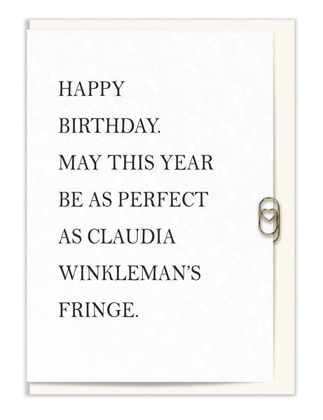 As Perfect as Claudia Winkelman's Fringe