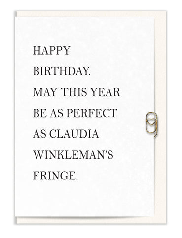 As Perfect as Claudia Winkelman's Fringe