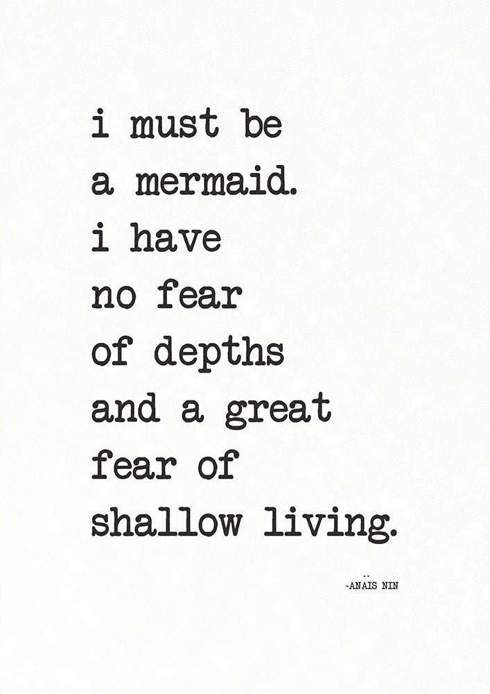I Must Be a Mermaid…