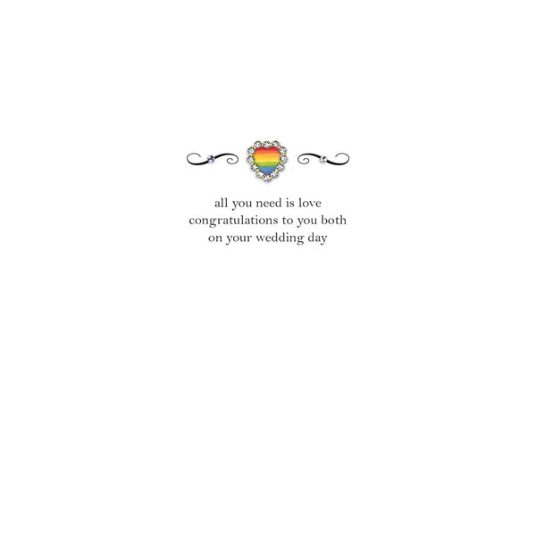 All You Need Is Love Congraulations To You Both On Your Wedding Day