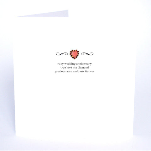 Ruby Wedding Anniversary True Love Is A Diamond Precious Rare And Lasts Forever