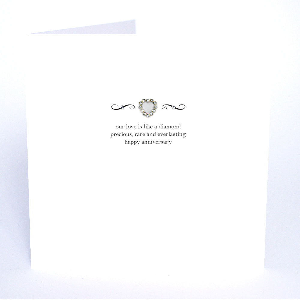 Our Love Is Like a Diamond Precious Rare And Everlasting Happy Anniversary