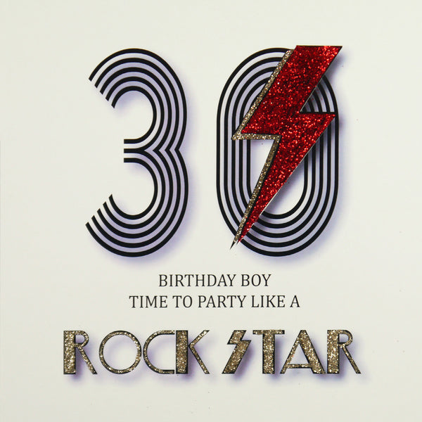 30 Birthday Boy Time To Party Like A Rock Star