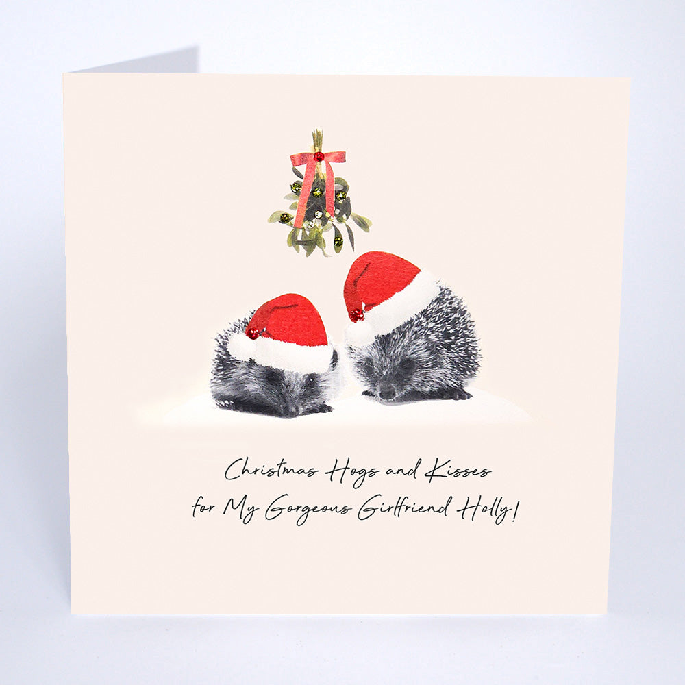 PERSONALISE FOR HER… Christmas Hogs and Kisses for My Gorgeous Girlfriend, Fiancée, Wife etc