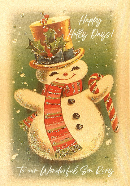 PERSONALISE FOR HIM… Happy Holly Days - Wonderful Son, Grandson, etc