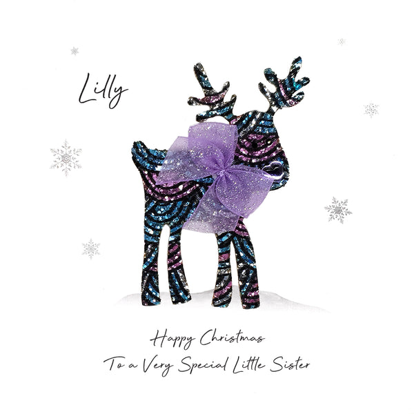 PERSONALISE FOR HER… Happy Christmas to a Very Special Little Sister