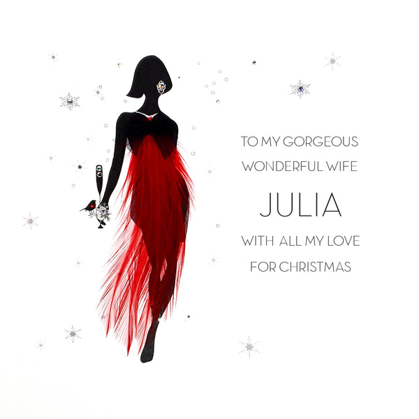 PERSONALISE FOR HER… To my Gorgeous Wonderful Wife with all my Love for Christmas